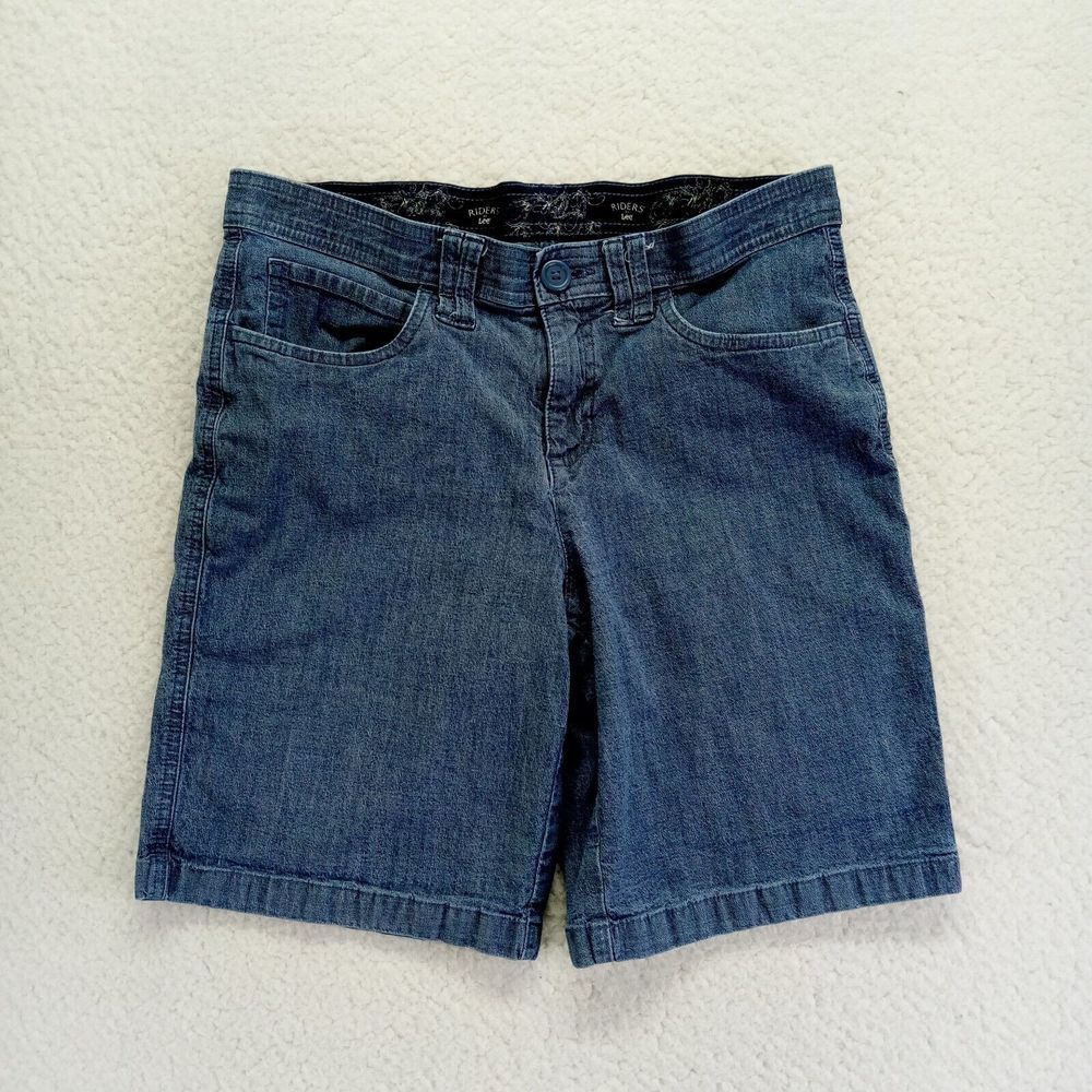 Lee Rider Shorts Womens 29x8 (no tag) Midrise Lightweight Denim